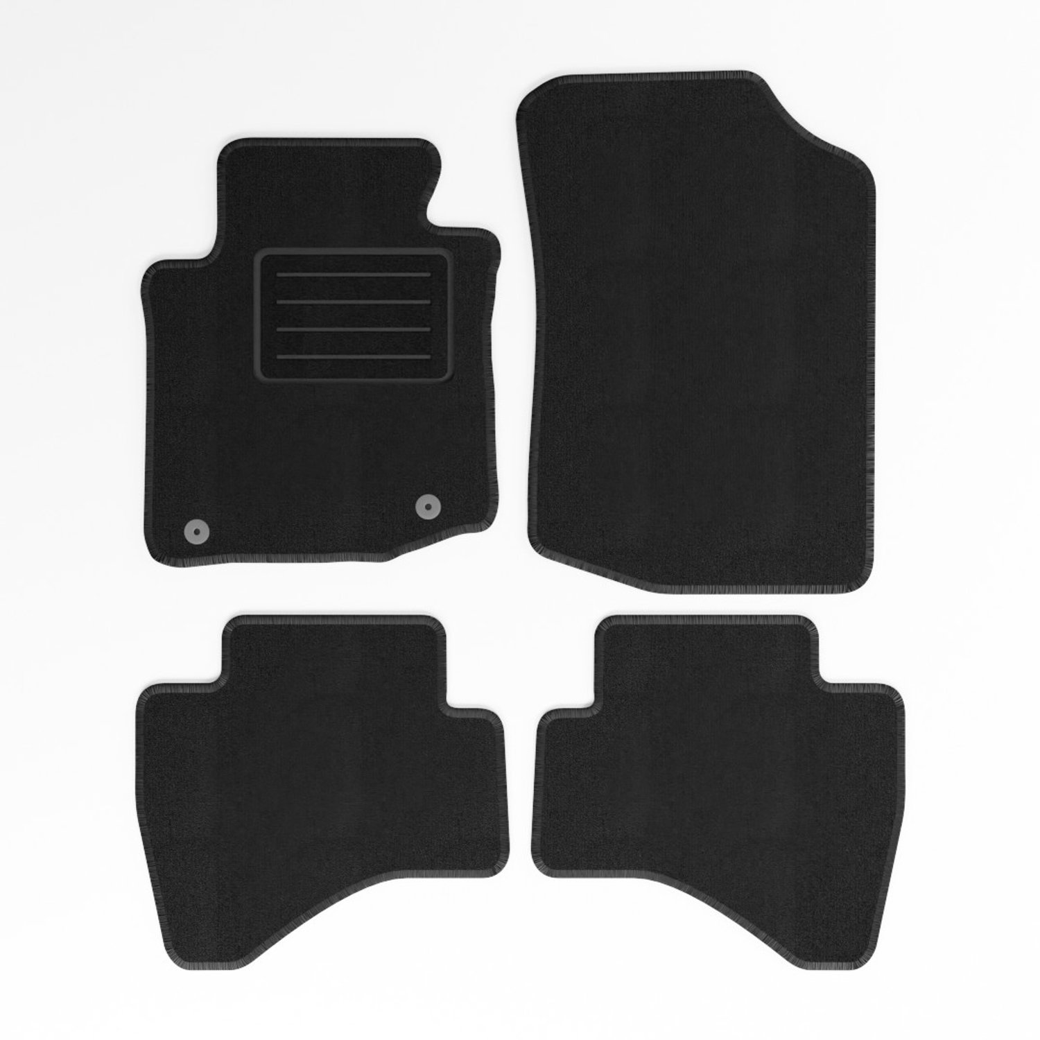 Mats4all | Naaldvilt automatten passend voor Peugeot 107 2009-2014 | Antislip | Met versterking | 4-delig | Automatten | Mattenset
