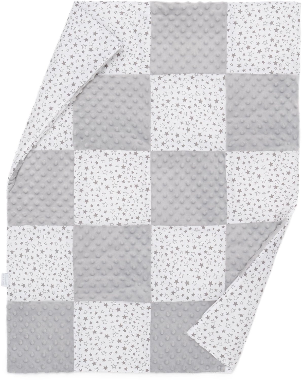 Minky Babydeken met Sterrenmotief, 75 x 92 cm