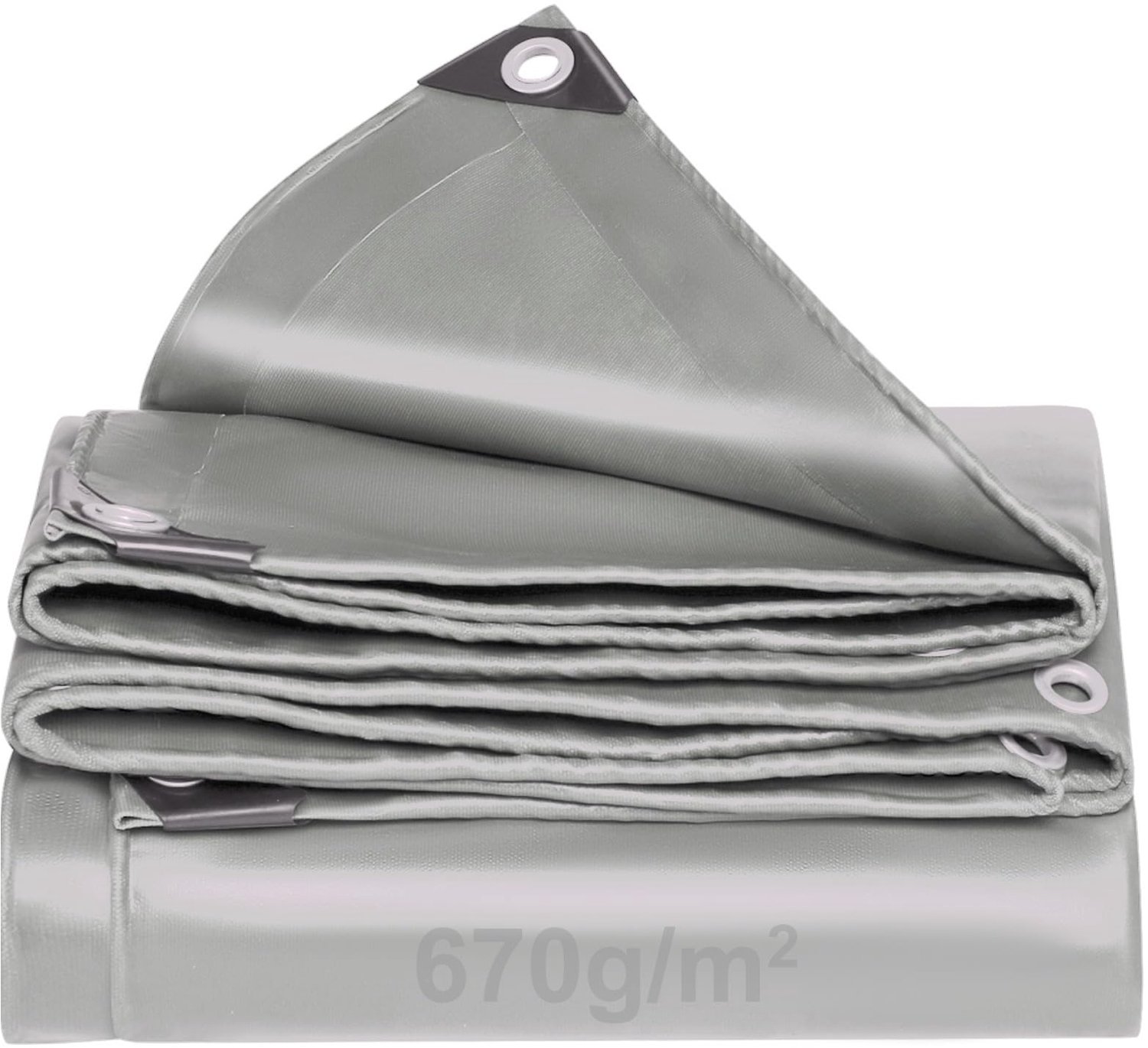 Grijze Zeil - 670 g/m² PVC - Waterdicht en Scheurvast - Voor Boot en Tuinmeubels