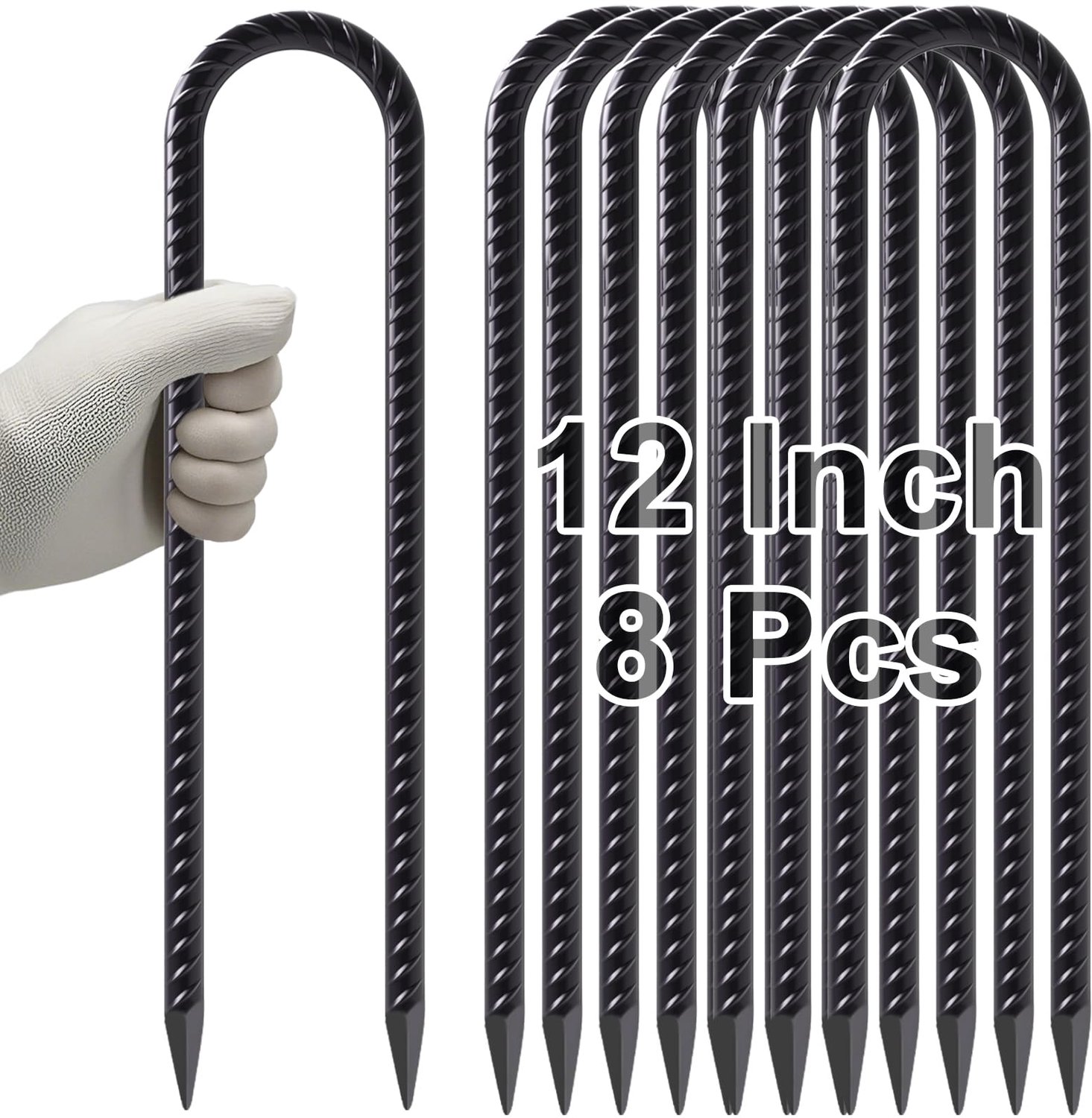 U-vormige Grondpalen - 8 stuks voor Trampoline en Tent