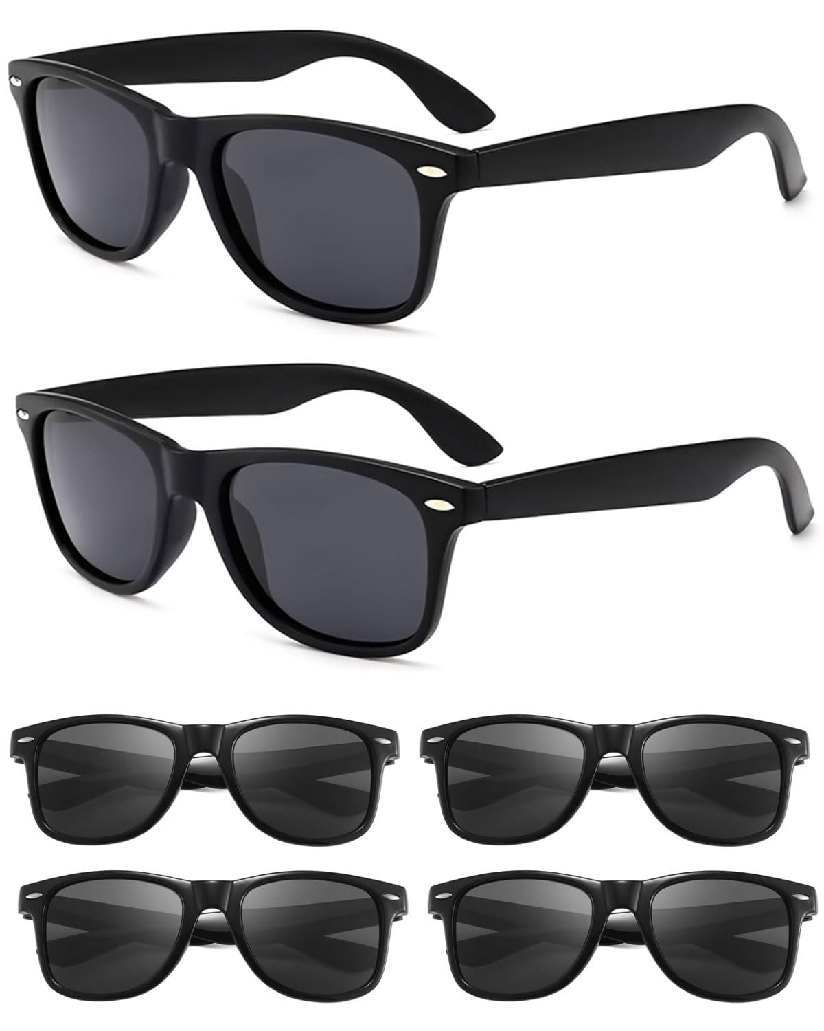 6-Pack Retro Vintage Zonnebrillen voor Feesten