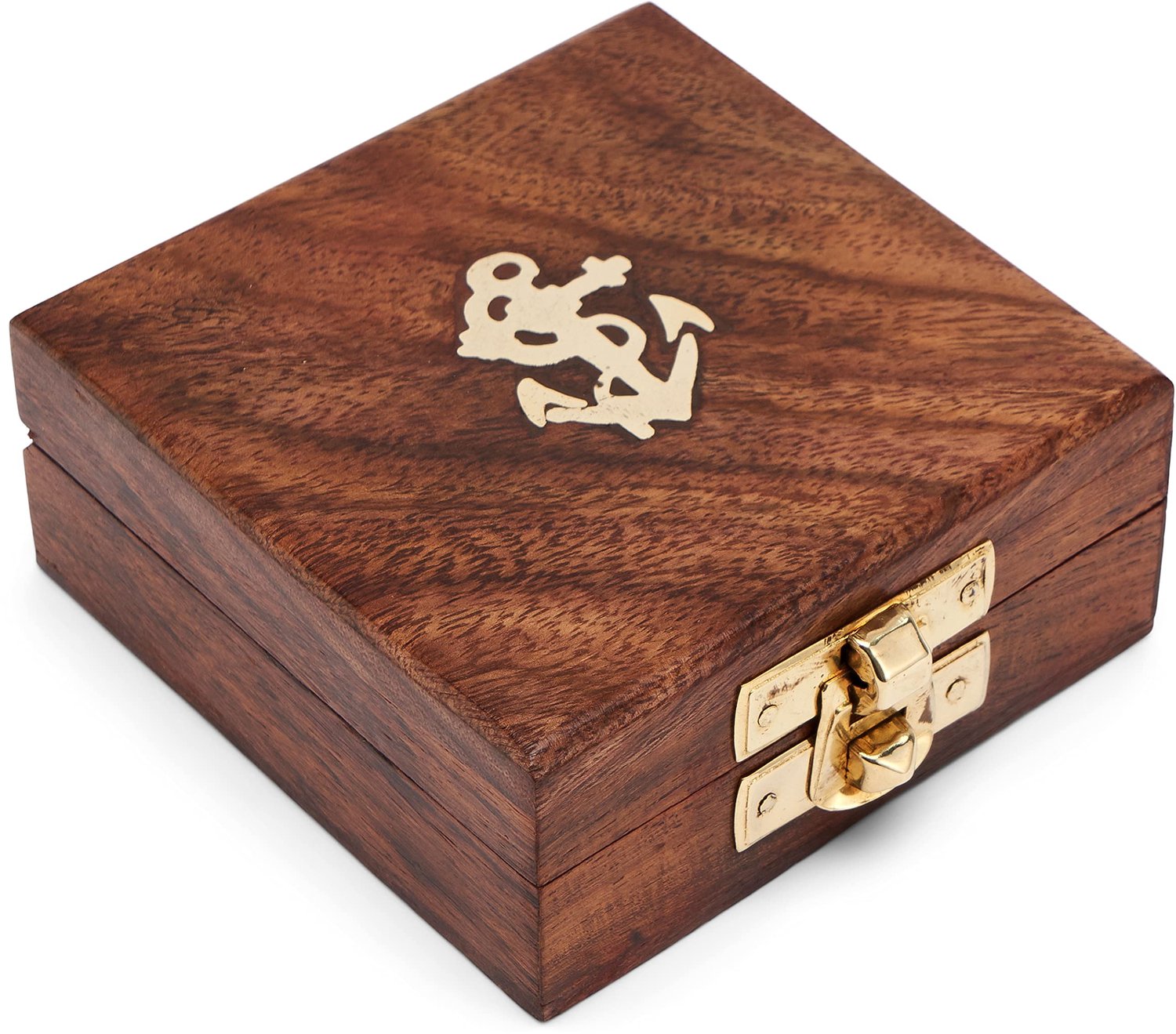 Maritieme Houten Opbergdoos met Messing Slot