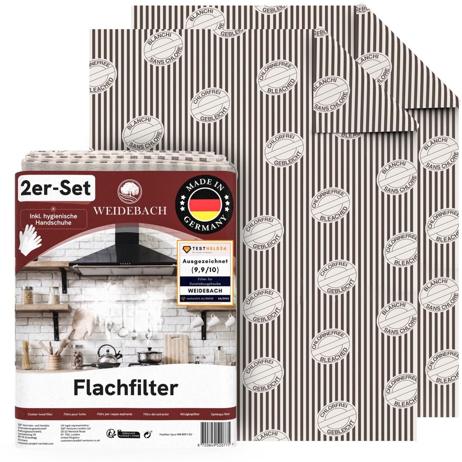 Cooker Hood Filter Papier - 2 Stuks met Verzadigingsindicator