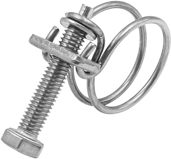 Draadslangklemmen 30 Stuks - Verstelbare Slangklemmen - Roestvrij Staal 304 - Voor Mechanische Toepassingen - 21-25 mm - Eenvoudig en Handig - Slangklem — afbeelding 5