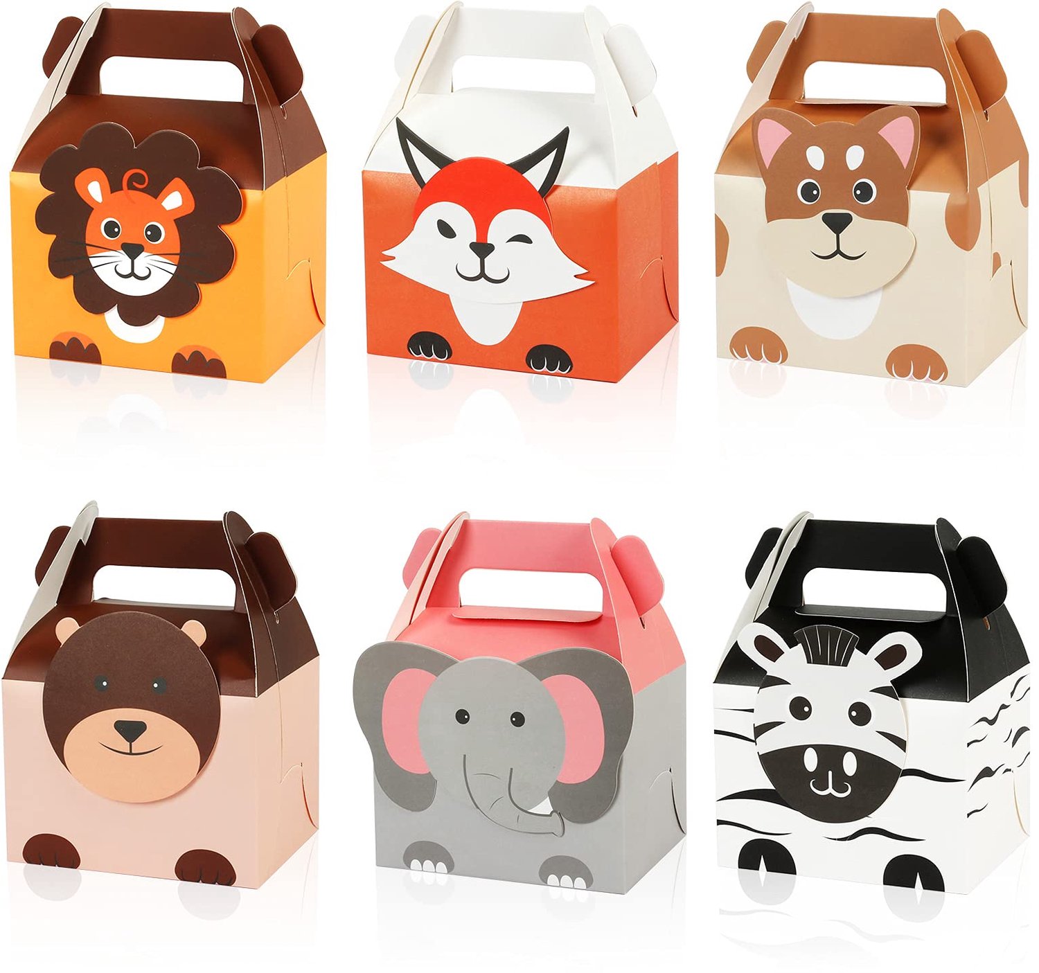 Set van 12 Decoratieve Doosjes voor Kinderen, 6 Stijlen voor Feestjes