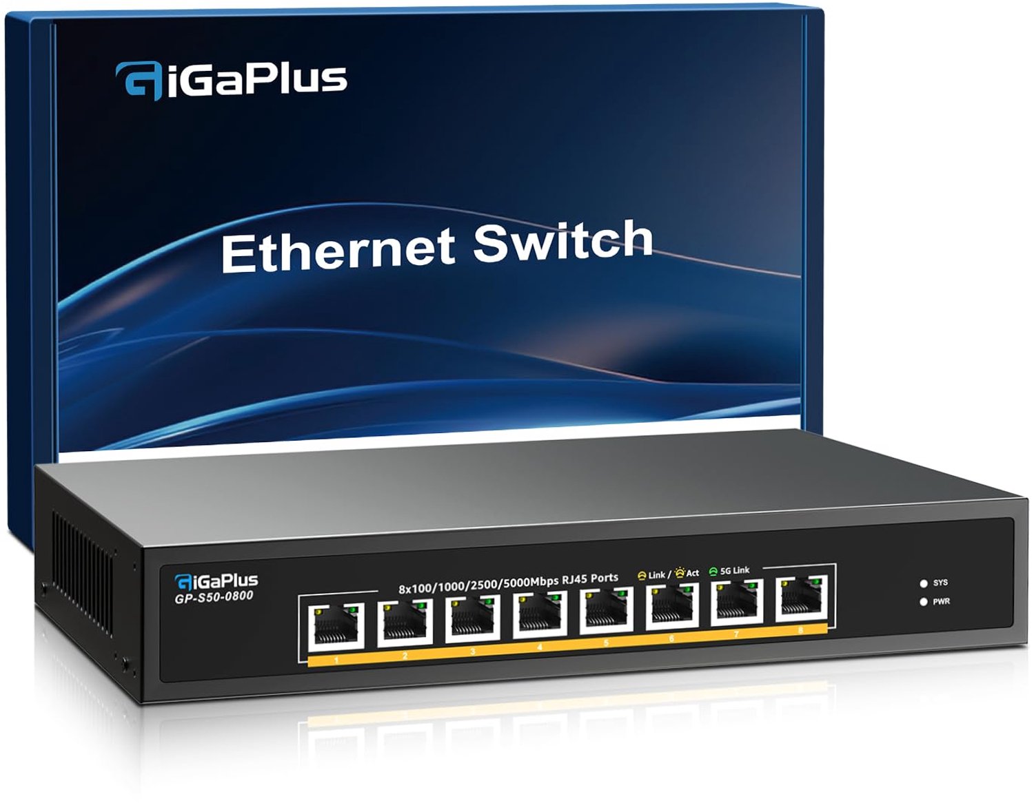 8 Poort 5Gb Onbeheerde Ethernet Switch