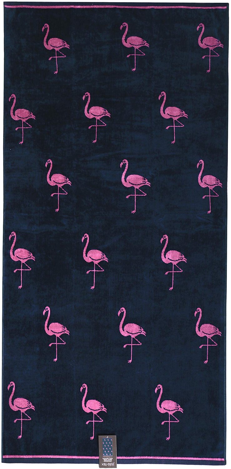 Strandhanddoek 90 x 180 cm - 100% Katoen - Flamingo Design