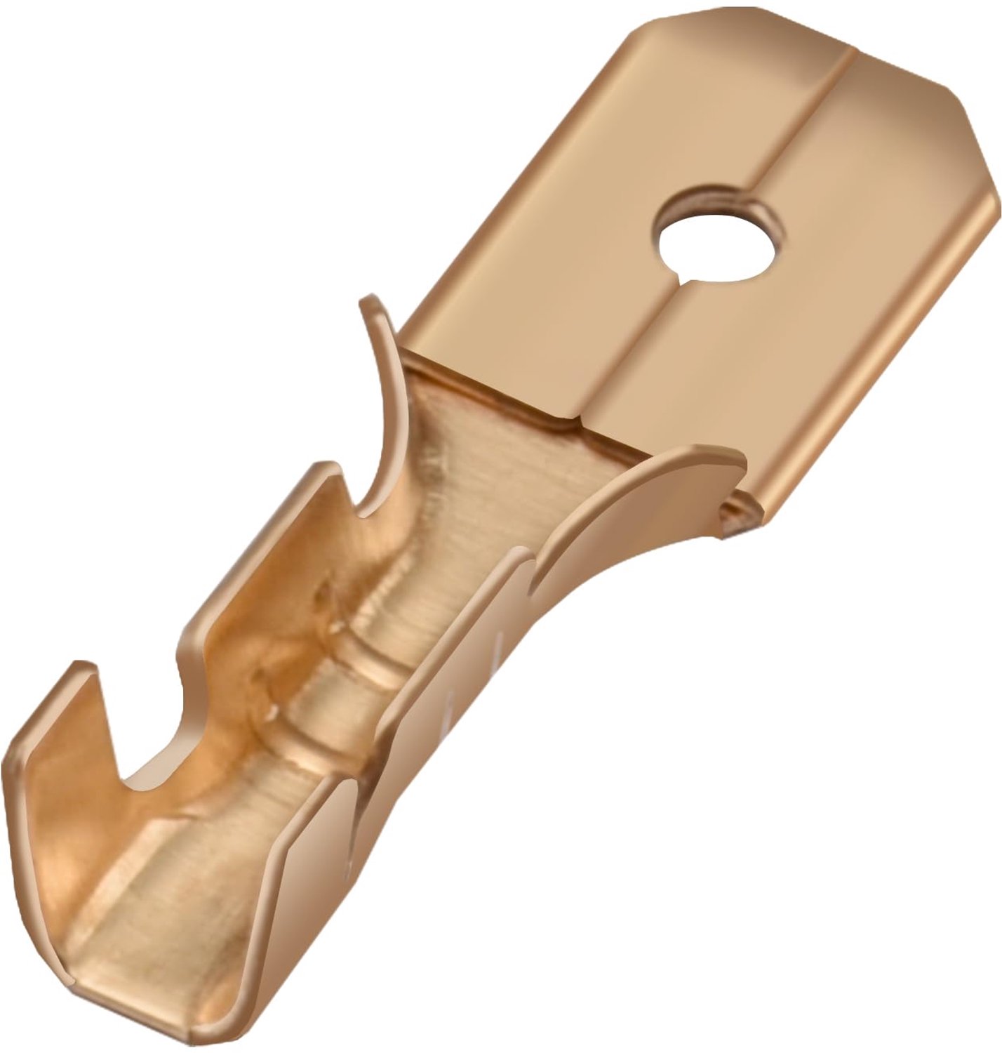 Crimp connector - 100 stuks - Non insulated - 6.3mm - Spade terminals - Geschikt voor elektrische aansluitingen - Rolled seam