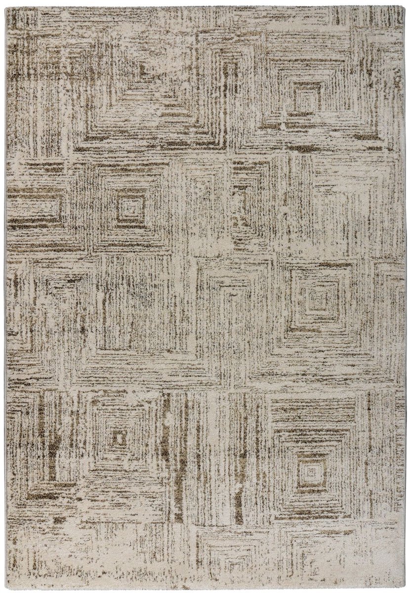 Dutch XXL Hoogpolig Vloerkleed | Tapijt | Napoli | Geometrisch | Crème