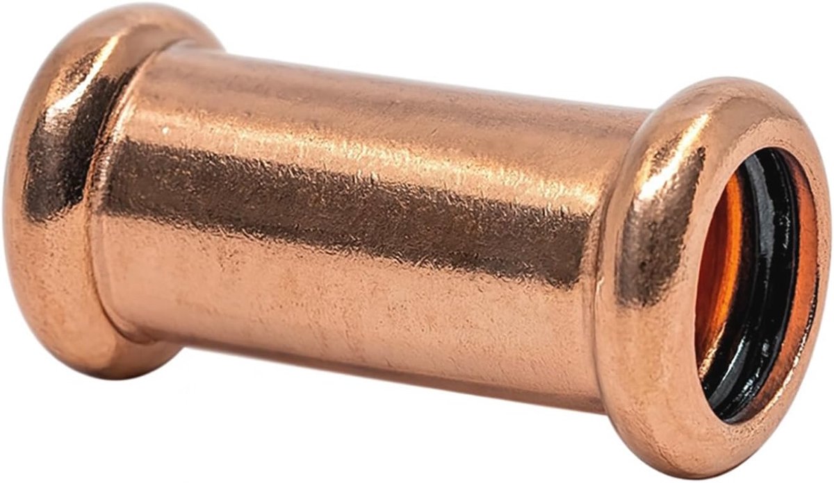 42mm Straight Coupling Copper Press Fitting - Hookah Connector - ShopVlot