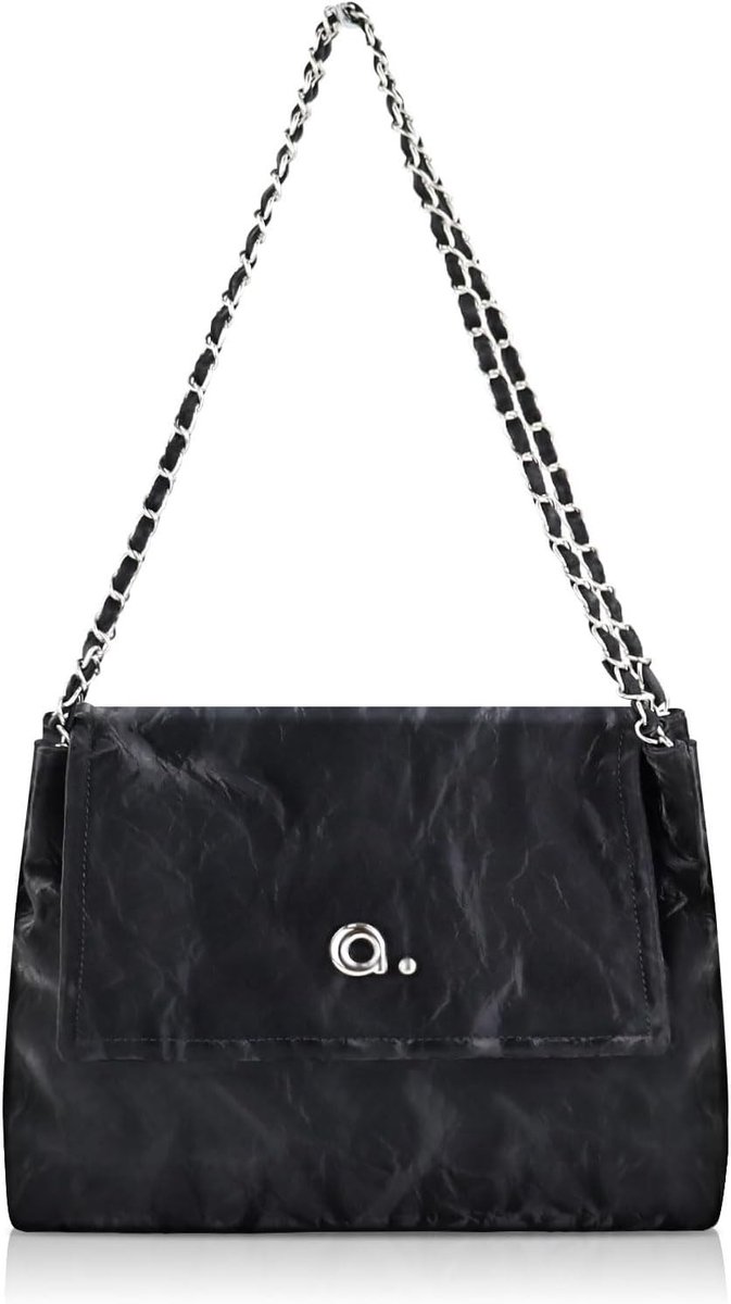 Dames schoudertas met klepdesign en rits, ruime trendy handtas voor winkelen en dagelijks gebruik