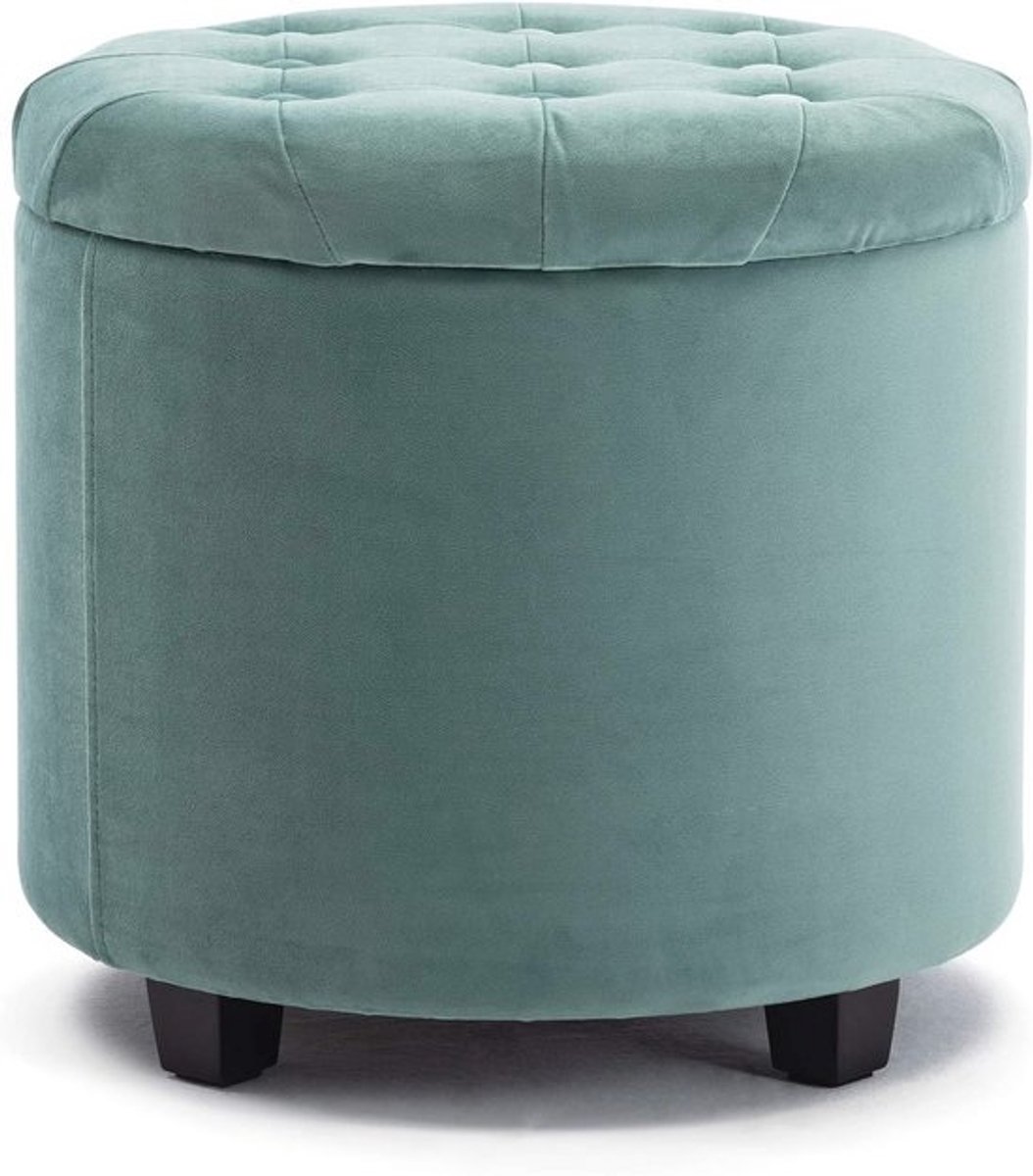 Ronde poef - met opbergruimte - 45 cm - 45 liter - fluwelen ottomaan voor woonkamer en slaapkamer