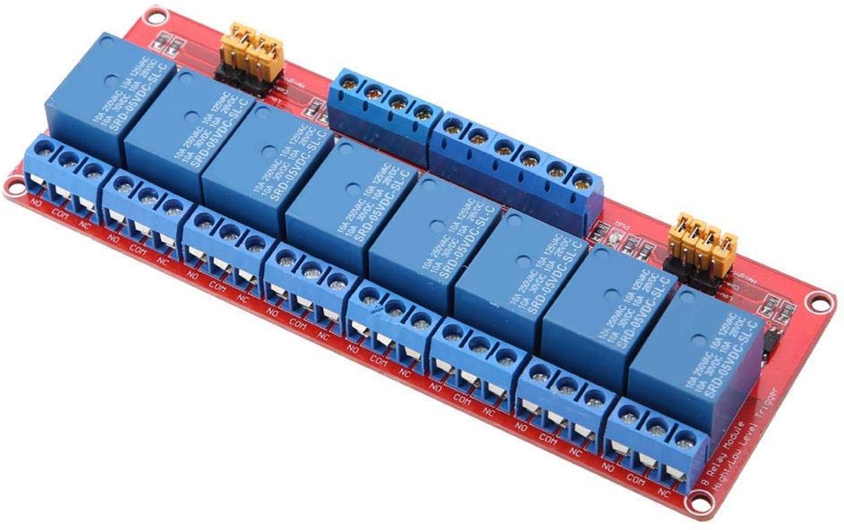 8-kanaals relaismodule Relaiskaart met optocoupler Low Level Trigger-uitbreidingskaart voor Arduino 5V/12V/24V (12V) Relais