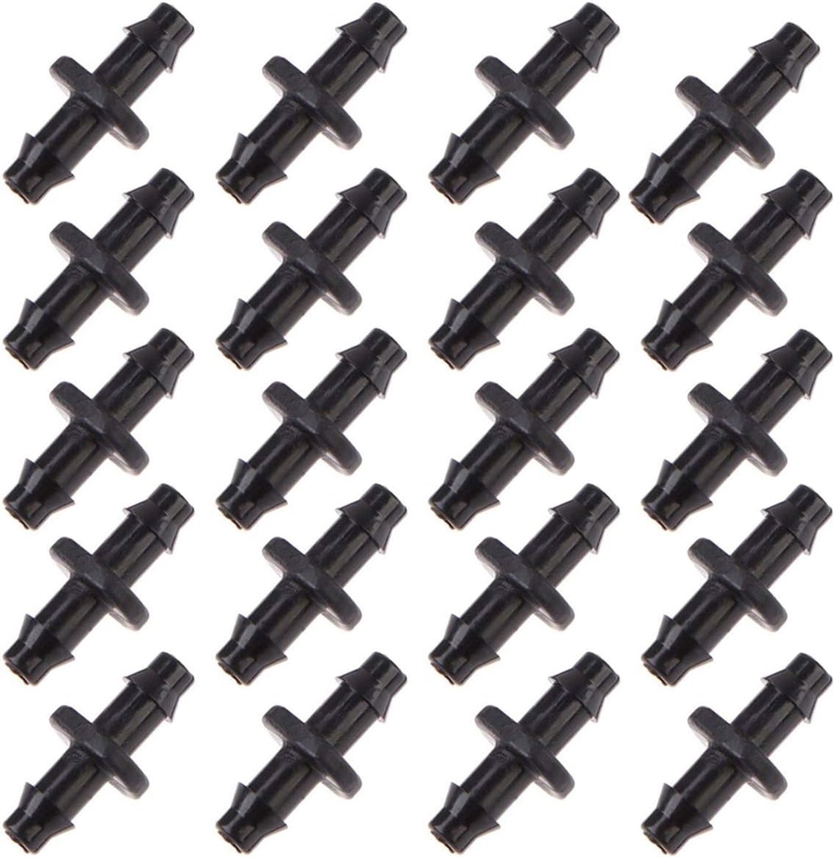 4/7 mm aansluiting druppelconnector, 100 stuks (dubbele gecanneleerde stekker)