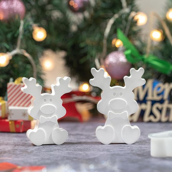 2 Stuks gietvormen eland Siliconen vormen Kerstmis, Siliconen vorm Rendier — afbeelding 5