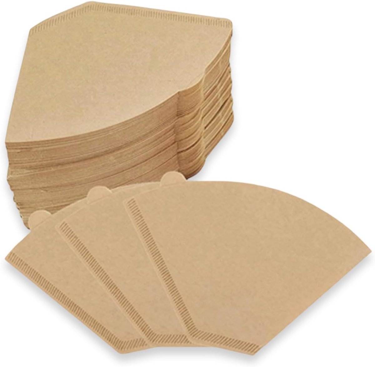 50 stuks filterzakken 101 in U-vorm, koffiefilterpapier, wegwerpfilter voor koffiefilterhouders en koffiepotten, papieren koffiefilter voor dagelijkse koffiebereiding