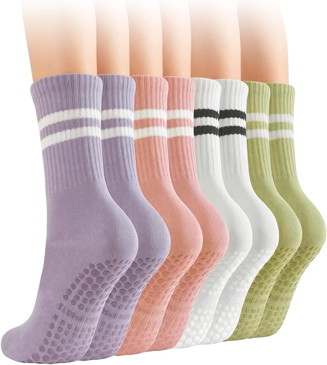 Sokken voor dames, ademend, antislip, voor dames en heren, veilig, voor dans, fitness, sportschool, ballet, 36-40