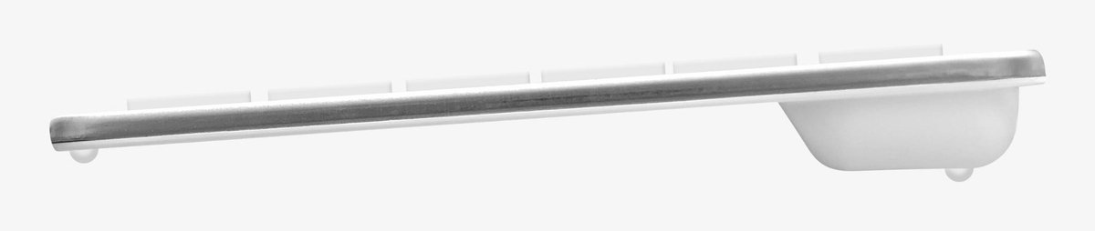 Macally BTWKEYMB dun draadloos bluetooth-toetsenbord voor Apple Mac, iPad en iPhone - U.S. English (QWERTY) - Wit/Zilverkleurig — cadeau in Gadgets - foto 3