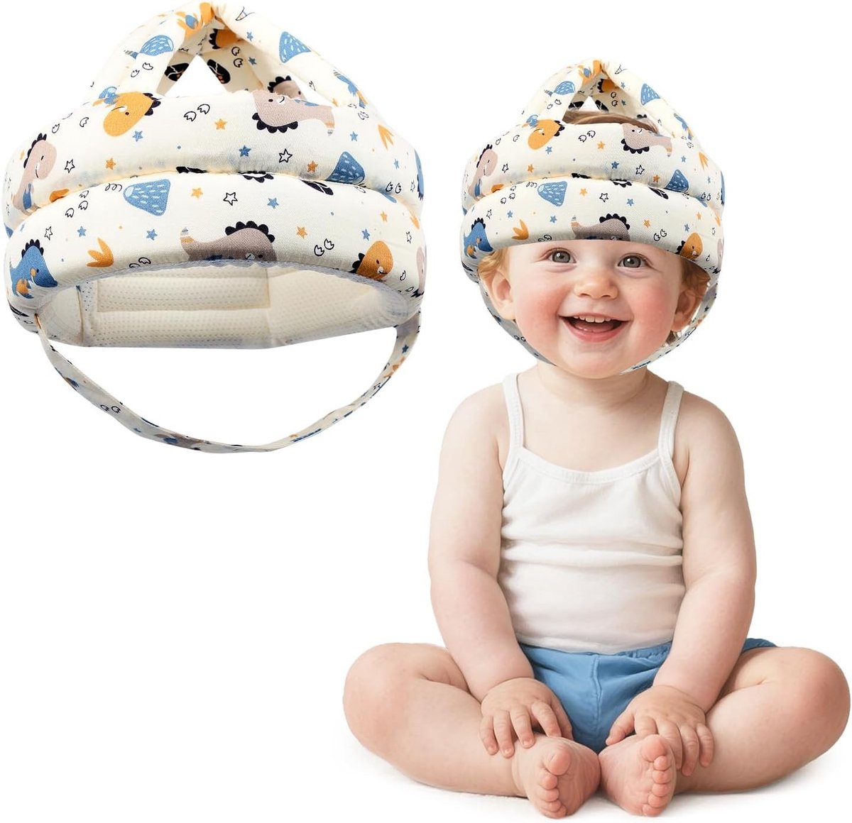 Veilige Baby Hoofdbescherming, Anti-Collisie Helm voor Baby's, Schattige Hoed voor Kinderen van 6-36 Maanden, Ideaal voor Activiteiten en Speelplezier