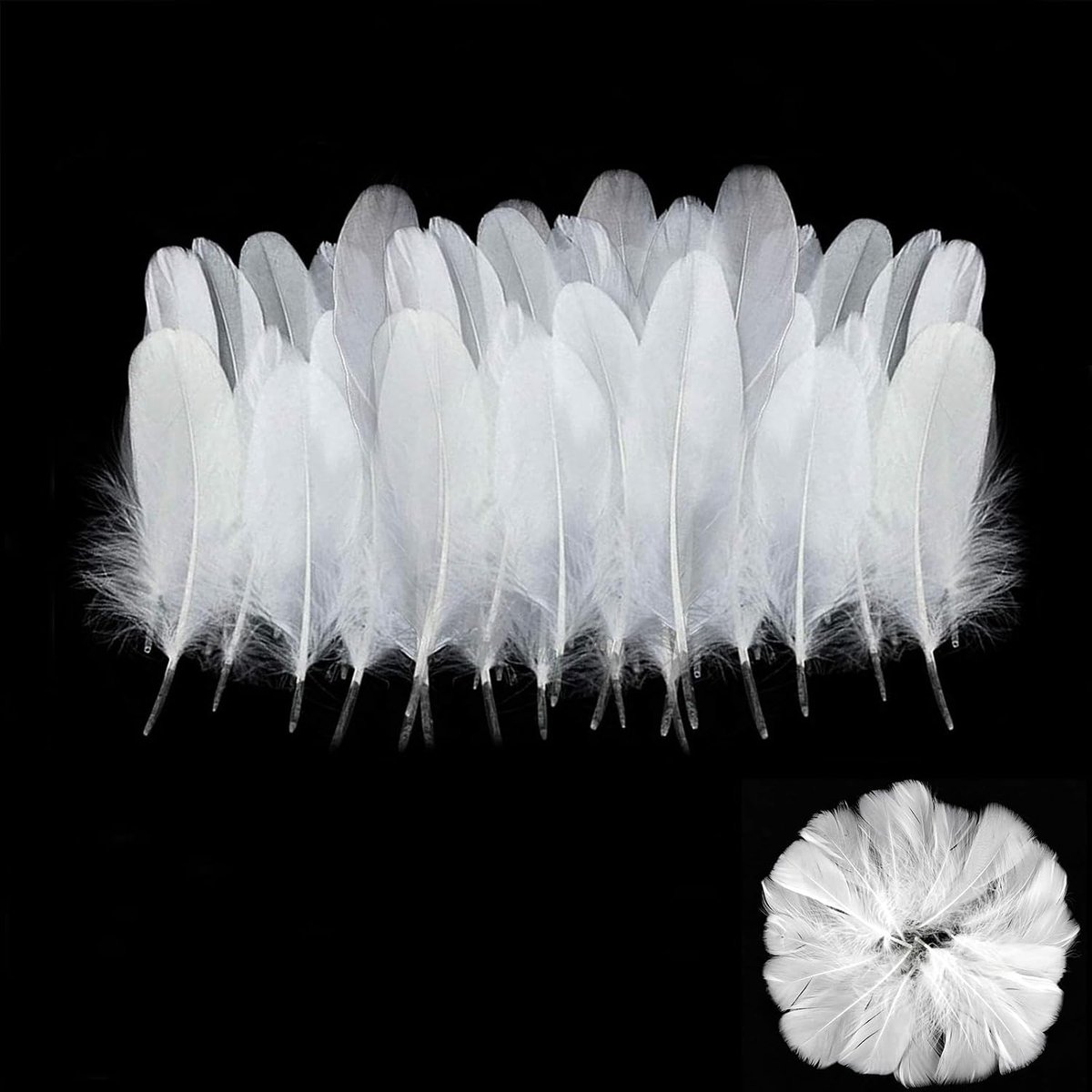 Ostrich feathers zachte veren - witte struisvogelveren - decoratief - perfect voor bruiloften - ShopVlot