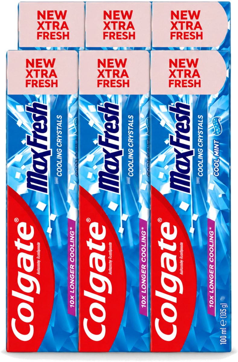 6 x Colgate - Max Fresh - Cool Mint - Tandpasta - 100ml - Voordeelverpakking - 6 stuks
