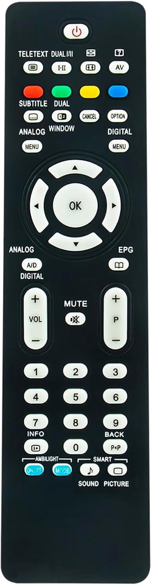 AULCMEET RC2034312/01 Replacement Remote Control Compatible with Philips 4K OLED Smart TV 32PFL7782D/12 42PFL7962D/12 - ShopVlot