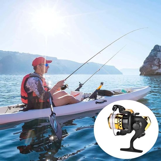 Dailygoody - Baitcasting Vismolen - Professionele Visserij-Reel - Goud - Spincasting Reel - Voor Zoet- en Zoutwater - Grote Afmetingen — afbeelding 2