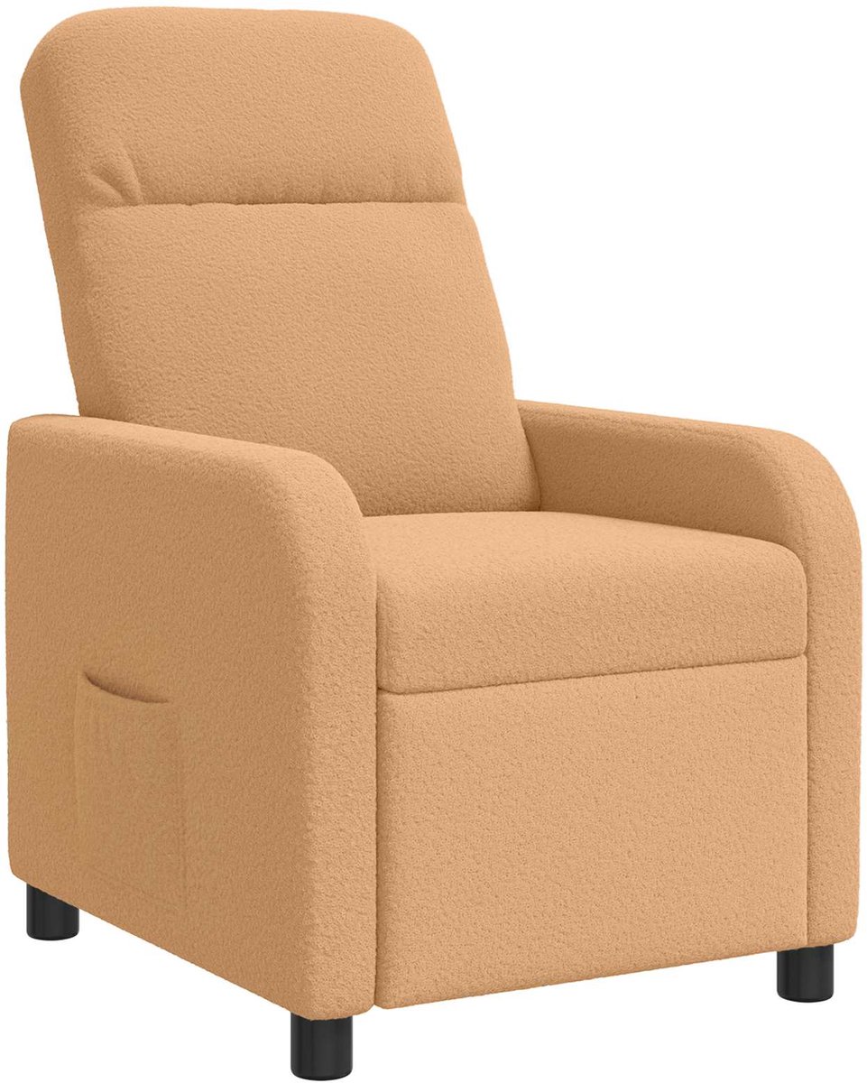 vidaXL Recliner - Beige - Bouclé