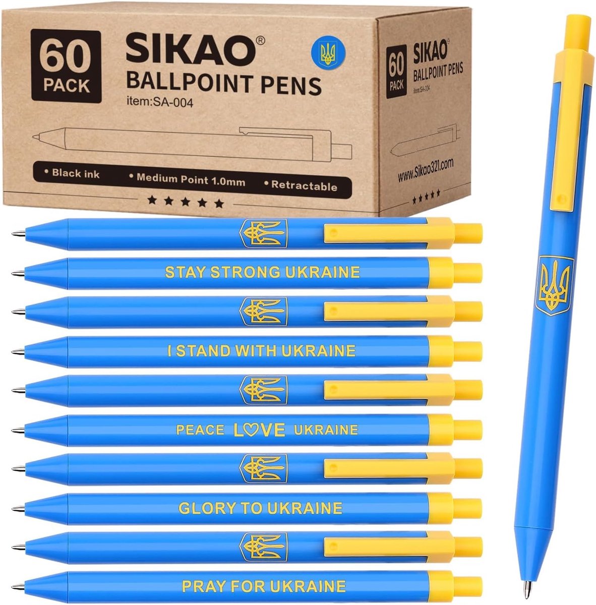 Black pens - 60 pieces retractable ballpoint pens multipack - ShopVlot