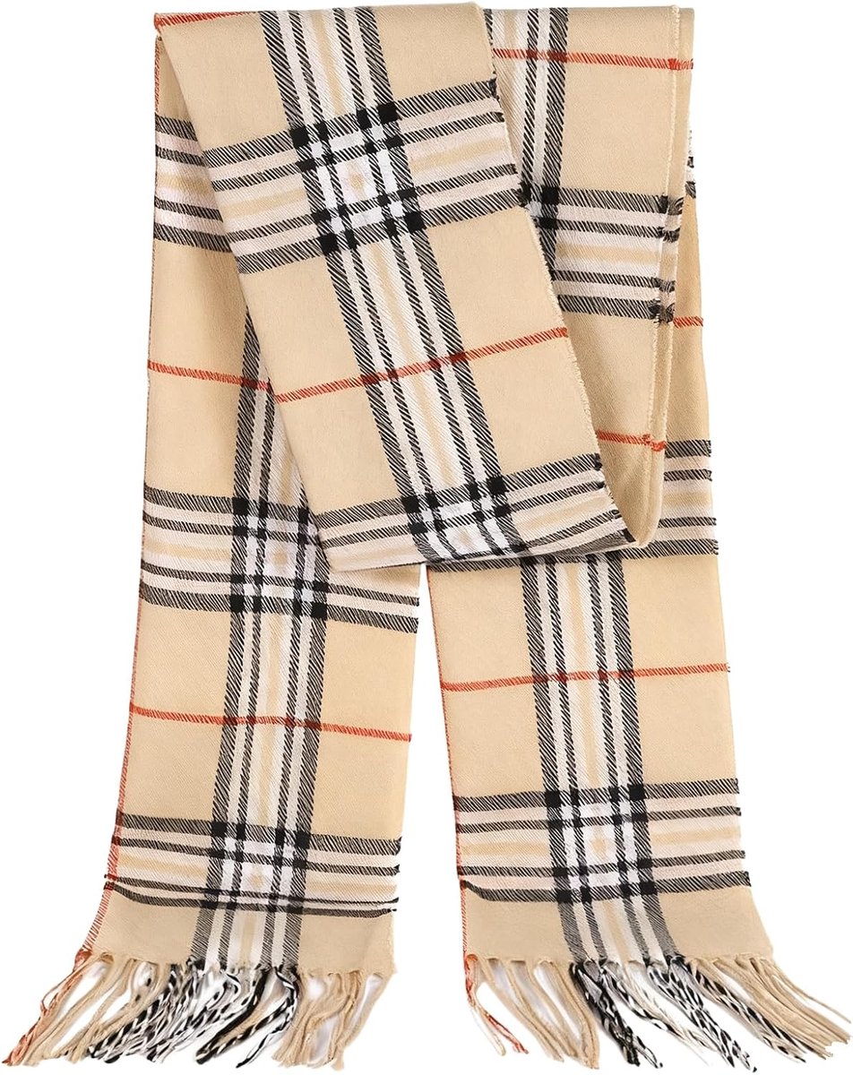 Sjaals en wraps, dames geruite warme gezellige sjaal, warme en stijlvolle sjaal voor vrouwen, kwastje voor mannen en vrouwen, feestelijke geschenken