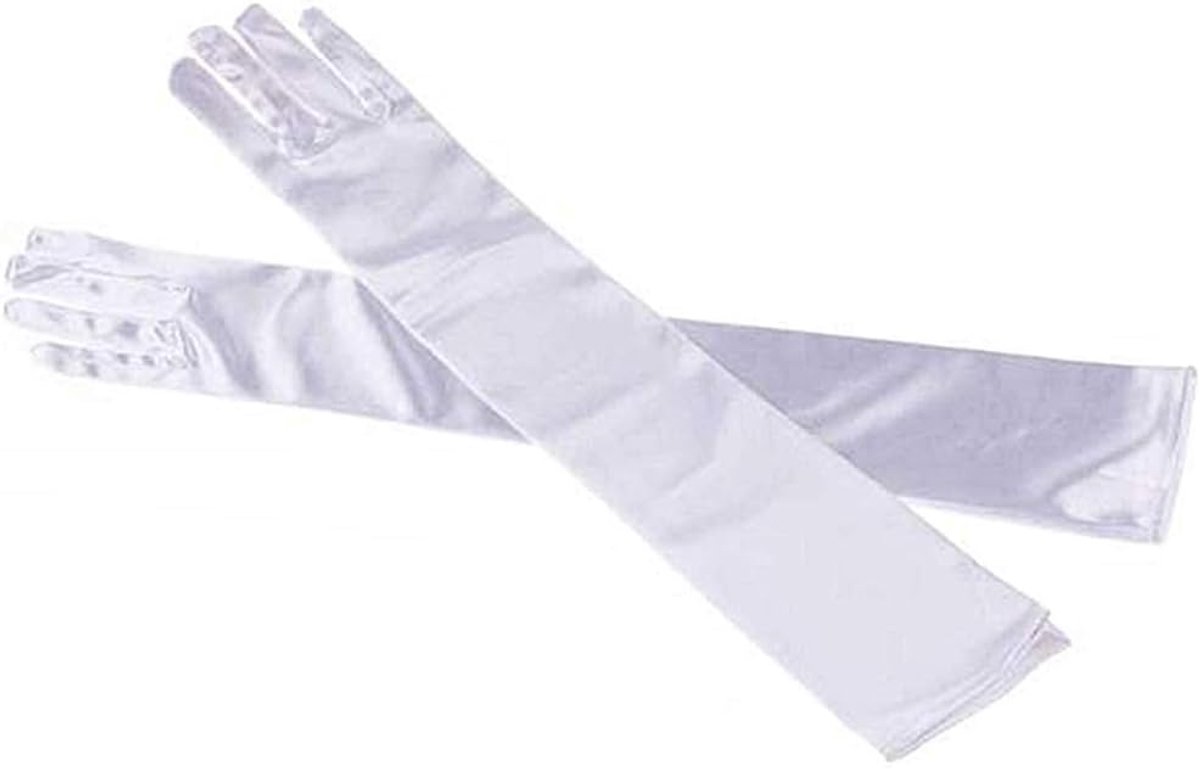 Handschoenen lang - wit - bruid - gelamineerd - eenvoudig - huwelijk - cadeau-idee Kerstmis en verjaardag