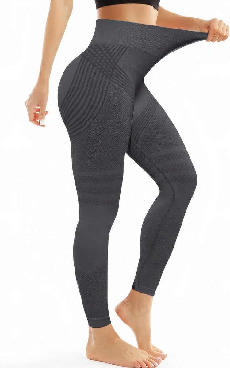 Legging voor dames, 3D-compressielegging, afslankheid, hoge taille, naadloos, sportbroek, yoga, fitness, vormgevend