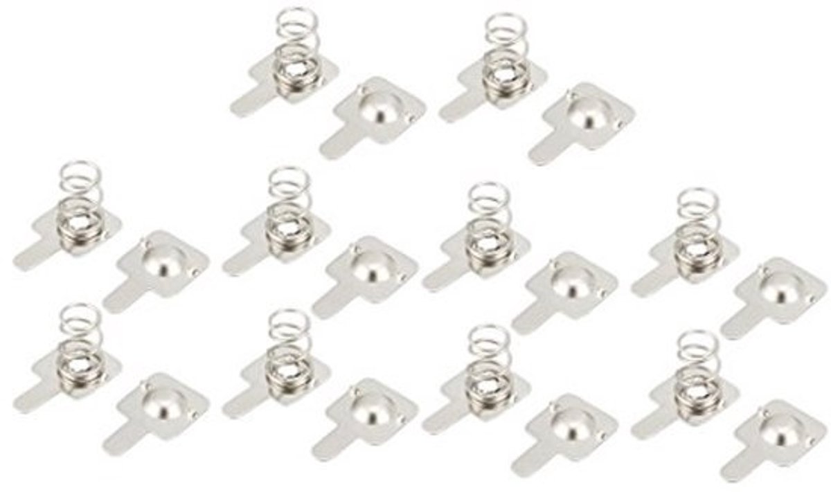 10 paar metalen batterijveercontactplaten voor afstandsbediening en opladers