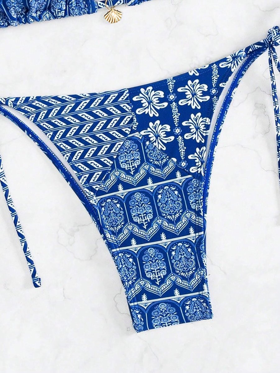 Sets voor dames, met bloemenprint, boho, geometrisch, zomer, badpak, badpak