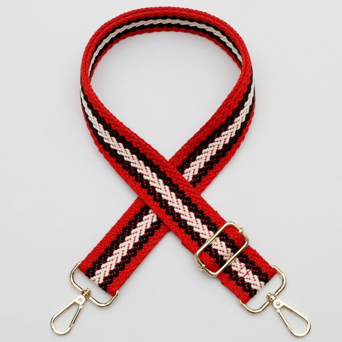 Schouderriem voor dames en heren, 78-140 cm, 3,8 cm, in lengte verstelbare schouderriem, voor schoudertas, draagtassen en handtassen, rood
