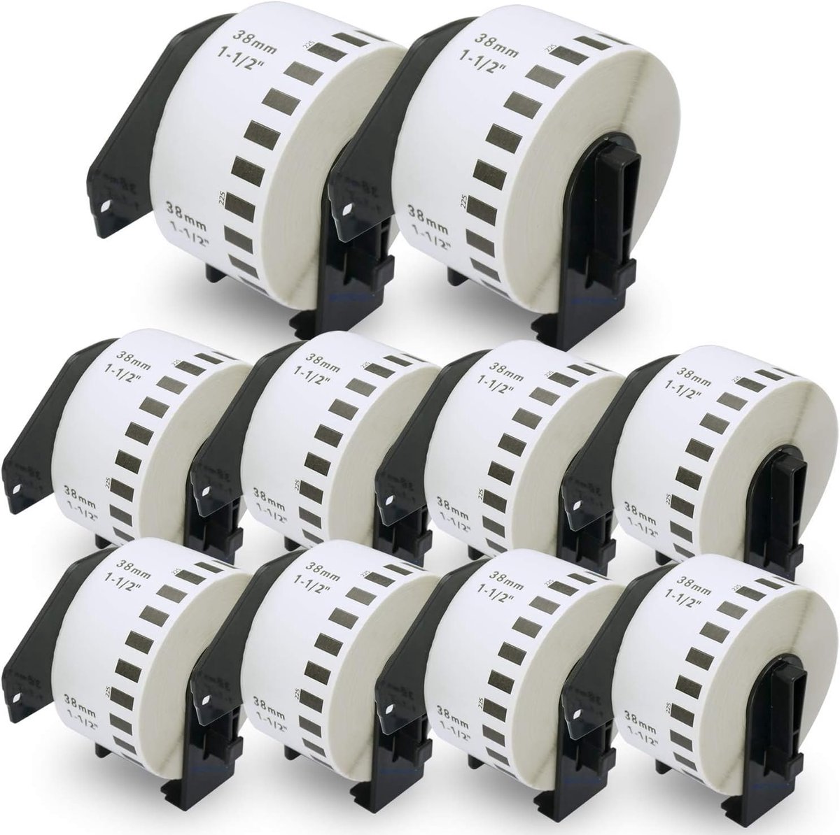 BETCKEY - 10 Rolls DK-22225 Labels Compatible with Brother 38mm x 30.48m, Continuous Label for Brother QL-Label - ShopVlot
