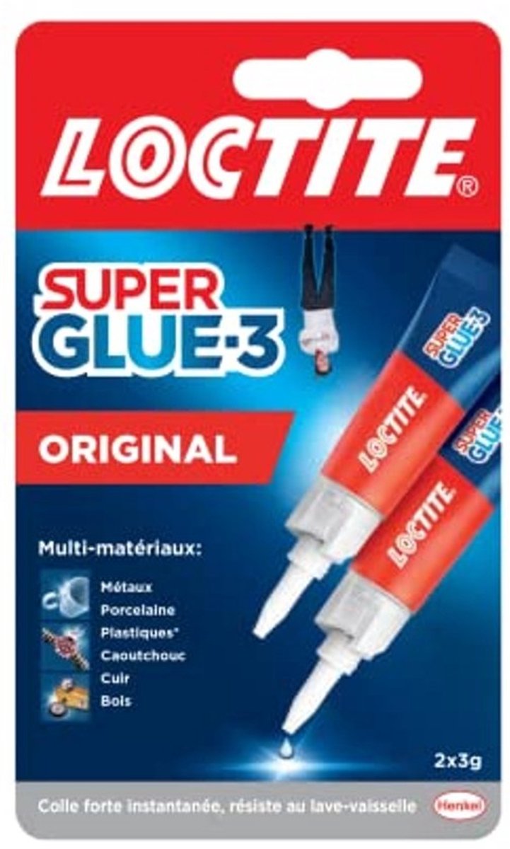 Sterke, duurzame lijm - sneldrogend - voor alle materialen - 2 tubes - 3 g