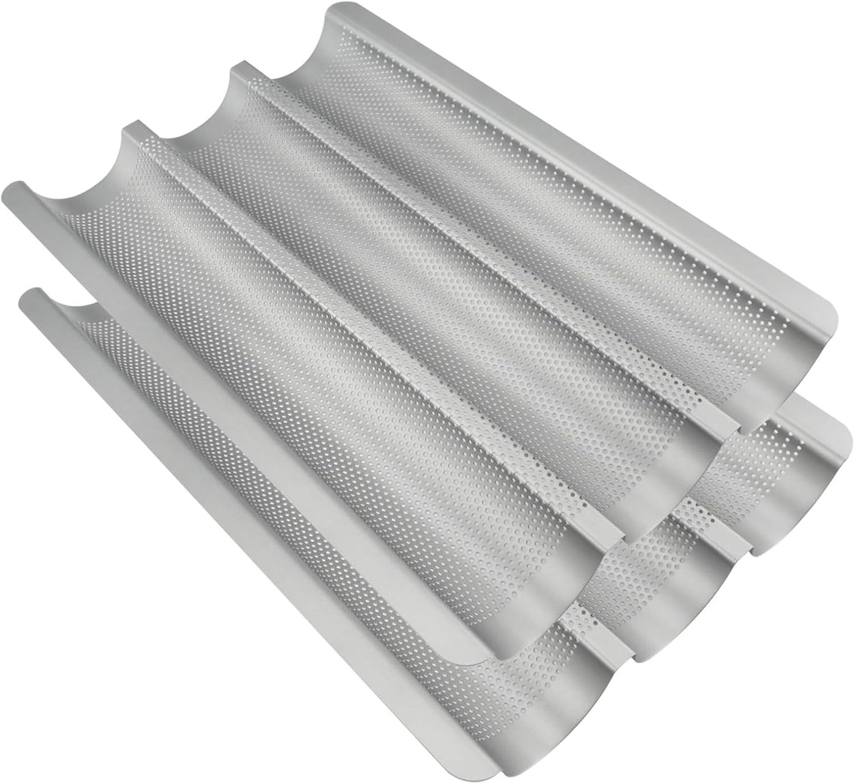 Set van 2 baguette bakvormen, antiaanbaklaag, 38,5 x 27 x 3,5 cm - ShopVlot