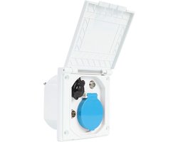 Deiwo o Multi-socket for outdoor use, CEE, 240 V, 12 V, antenna, satellite, IP44, ideal for caravans or motorhomes. - ShopVlot