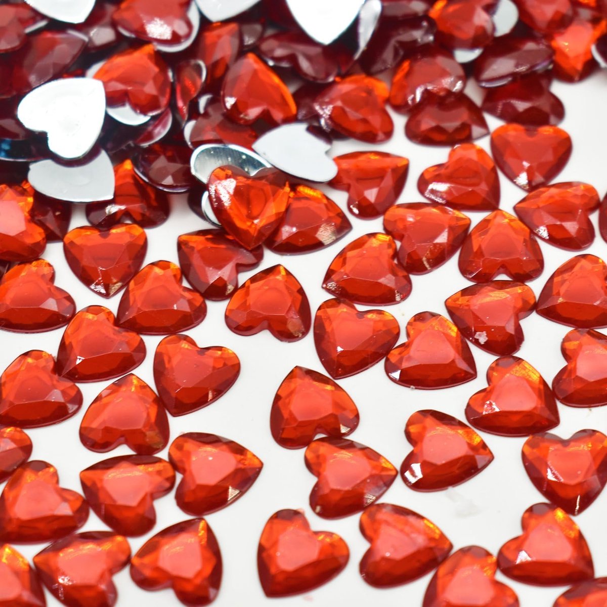 400 stuks hartvormige diamanten, strooidecoratie, robijnbruiloft, decoratie, confetti, hartdecoratie, tafeldecoratie, hart, strooidecoratie, bruiloft, hartconfetti, bruiloftsdecoratie