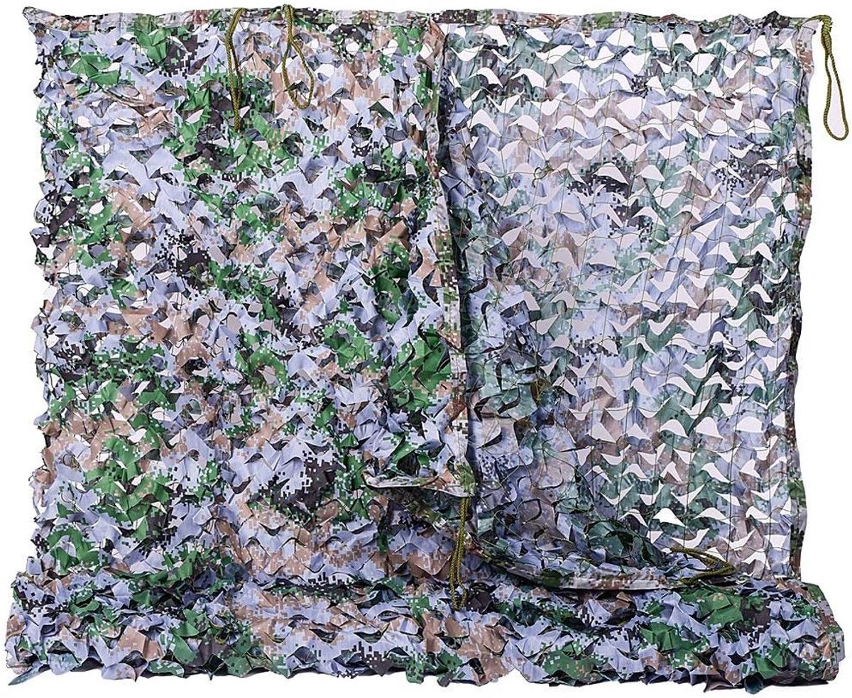 Camouflagenet Camo Net Camouflage Netten Army Militair Netten Bulkbroodje Jungle Militaire Gaas Net voor Zonnescherm Decoratie Jacht Jaloezie Schieten Camping 1x2M,1.5x4M,2x3M,2X6M,3X3M,4X5M,6X6M