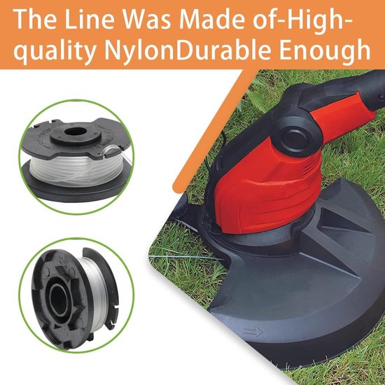 3 stuks reservespoel nylon draad, vervanging voor grasmaaier, spoel, compatibel met Einhell Ge-CT 18/28 Li en Ge -CT 18/28 Li TC, lengte 5 m Ø 1,6 mm, reservespoelen — afbeelding 3