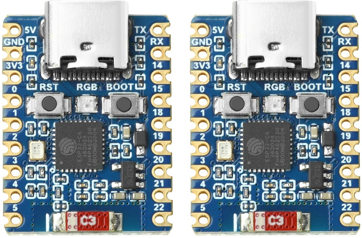 diymore Voor ESP32-C6-Zero ontwikkelingsbord, mini wifi6, bluetooth-module, dual mode, communicatie, onboard, 4 MB - ShopVlot