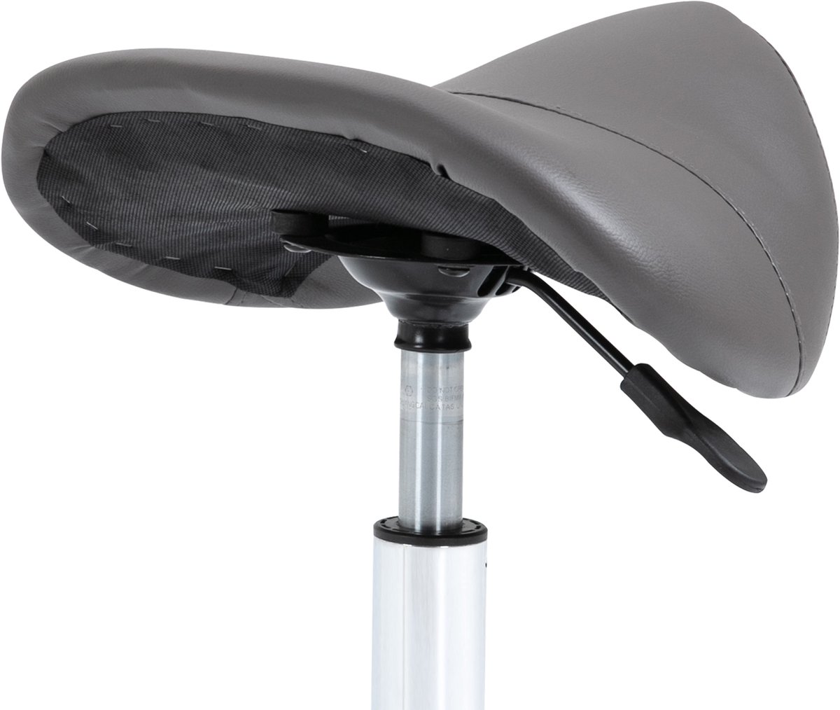 Zadelkruk - in hoogte verstelbaar 49-61 cm, op wielen, zadelzitting, tot 136 kg, grijs, voor tattoostudio en kapsalon