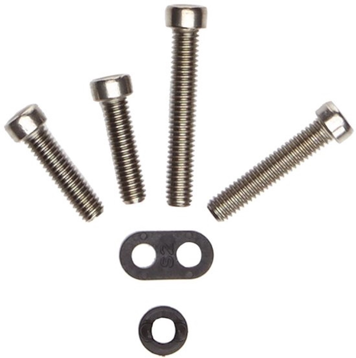 Kit met schakelschroeven - Limietschroeven - Voor achterderailleur - Kunststof - M0.8-schroefdraad - Grijs