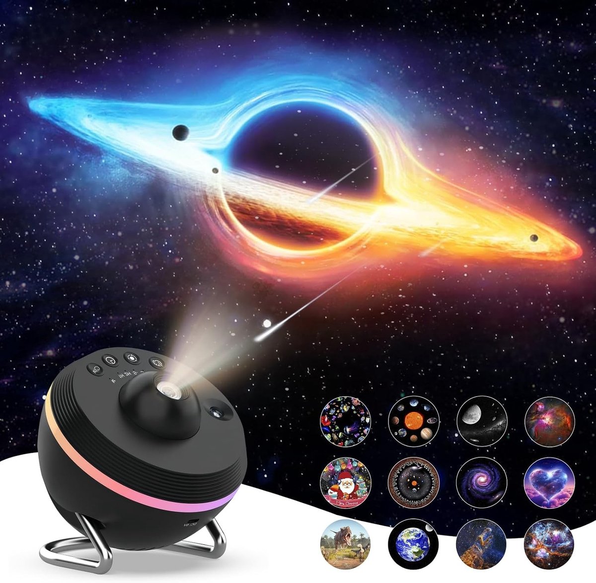 Sterrenprojector met 5K HD Beeldkwaliteit en Verstelbare Focuslens voor Kinderen en Volwassenen, Perfect als Nachtlampje en Cadeau voor Kerstmis
