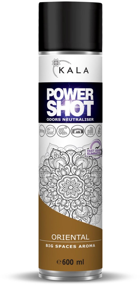 KALA - Geurverwijderaar POWER SHOT ca. 200 m3, Luchtverfrisser met Aktive Neutralisator für Alle Kamers, Diepgaande - ShopVlot