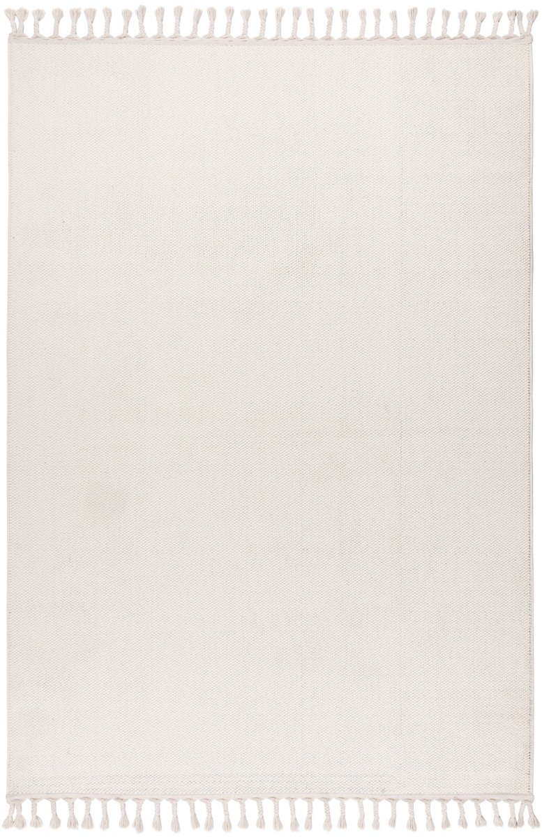 Dutch XXL Laagpolig Vloerkleed | Tapijt | Tunis | Uni | Crème | 80x150 cm