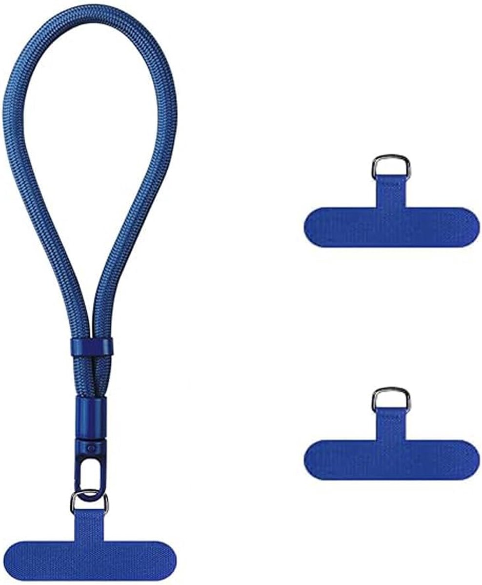 Korte telefoonketting, universeel, multifunctionele telefoonketting, polsband, mobiele telefoon met 2 stuks ultradunne patches, anti-verlies, verstelbare telefoonband, kort verstelbaar