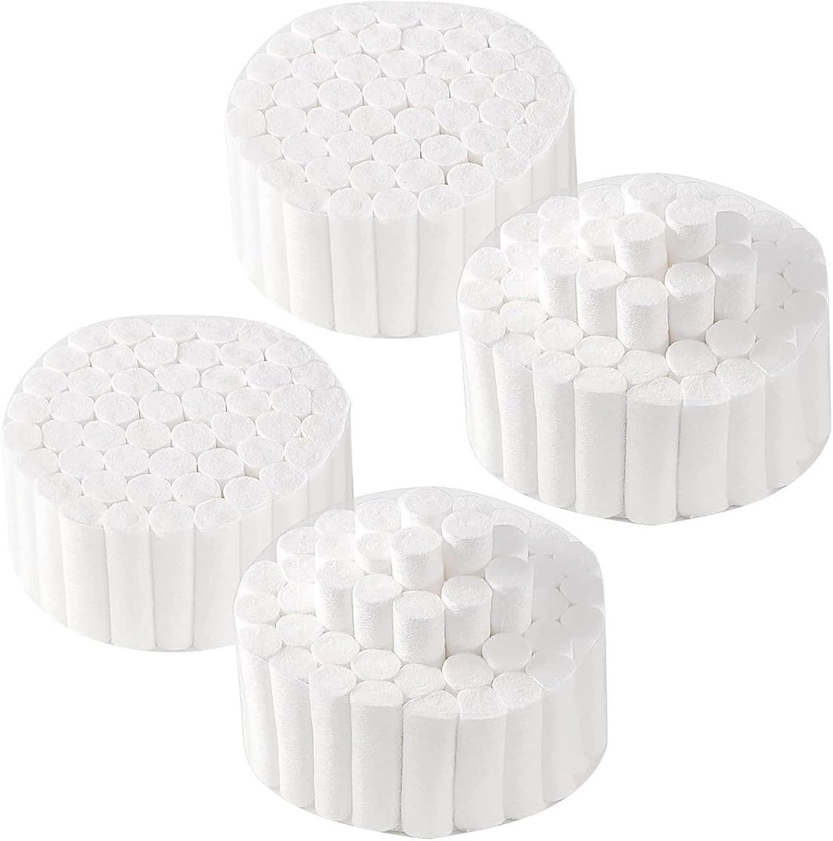 Watterollen voor neusbloeding, stoppen, 100% katoen, zeer absorberende tandwattenrollen, 1,0 x 3,8 cm, voor noodgevallen, kinderen en volwassenen, 50 stuks